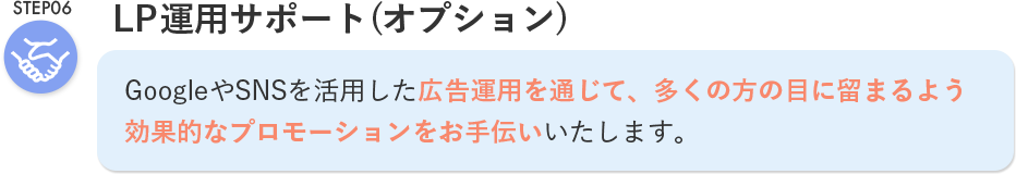 STEP06 LP運用サポート(オプション)